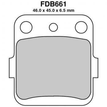 Forro Sinterizado Ferodo FDB 661 SG - Unisex para Quad Honda 250 TRX (1987-1990)