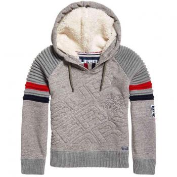 Superdry - Winter Sport Diagonal Hood - Sudadera con Capucha para Mujer