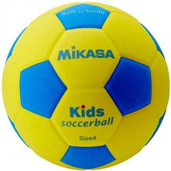 Mikasa Niños SF4 de YBL Kids y Bambini Fútbol, Amarillo/Azul, 4, 1303