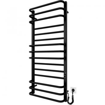 Radiador Toallero Eléctrico Premium Lux Mario 1100x500 Bajo Consumo Negro Mate 190W