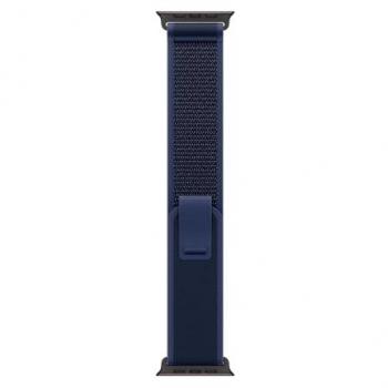 Correa Apple Loop Trail para Apple Watch de 49mm - Talla M/L - Color azul - Material: Nylon, Poliéster, Spandex, Titanio negro