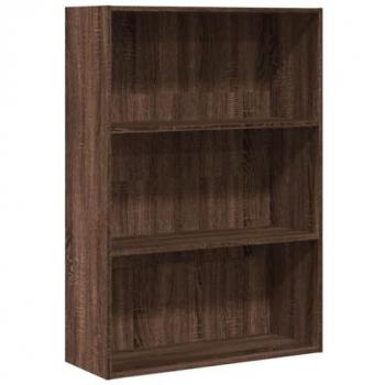Estantería de madera de ingeniería marrón roble 80x30x114 cm