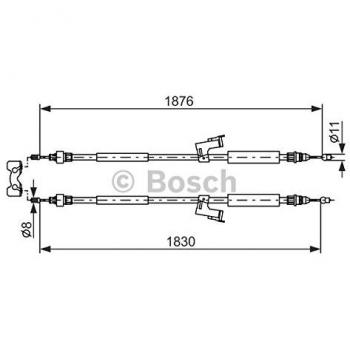 Cable de freno de mano BOSCH 1 987 477 202 para Volvo S40 y V50