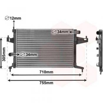 Van Wezel 37002306 radiador de refrigeración del Motor