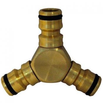 Conector Triple Macho de Latón C.K G7907Y para Sistemas de Riego