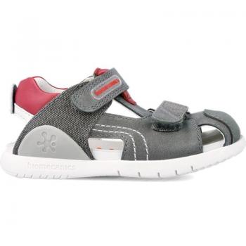 Sandalias Urban Biomecanics 242253-A para Niño, color Gris, características: diseño ergonómico, suela antideslizante, plantilla acolchada, cierre de velcro ajustable y material transpirable