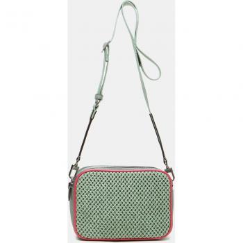 Abbacino - Bandolera de mujer Summer Song en verde con diseño trenzado y cierre de cremallera
