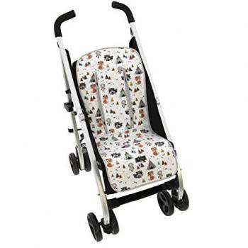 Colchoneta Reversible Transpirable para Silla de Paseo Ligera Rosy Fuentes - Compatible con Maclaren, Bugaboo Bee, Cibex y Más