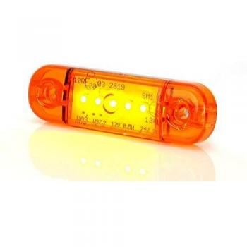 Luz de delimitación lateral naranja 12/24V con 5 LED modelo W97.2