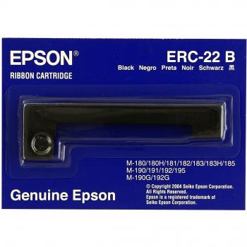 Epson ERC-22B (S015358) Cinta de Nylon Negra para Impresoras de la Serie M-180/180H/181/182/183/185/190/191/192/195