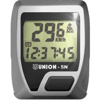 Computadora de Ciclismo Union con 5 Funciones, Color Plata