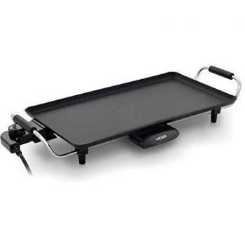 HAEGER Baking Plate - Plancha Grill eléctrica de 2000W con termostato y 5 Niveles de Temperatura, Antiadherente y Bandeja de Goteo.