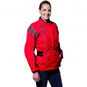 Racer Calla Ladies Chaqueta de Motorista para Mujer, Rojo, XL