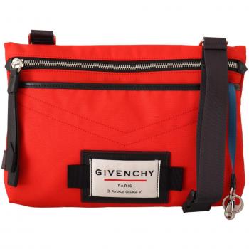 Givenchy Red Polyamide Downtown Flat Crossbody Bag