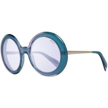 Emilio Pucci Women's Round Turquoise Sunglasses EP0110 5780Y with UV Protection