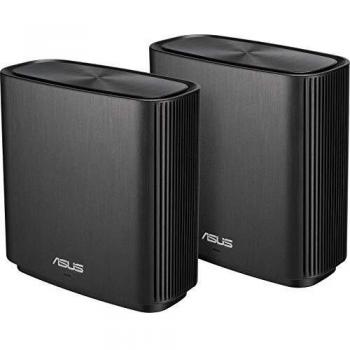 ASUS ZenWiFi CT8 - Sistema Wi-Fi Mesh AC3000 Tri-Banda, Pack de 2, Cobertura Extensa, AiProtection con TrendMicro, 4 Puertos Gigabit, QoS Adaptativo, Compatible con AiMesh - Negro