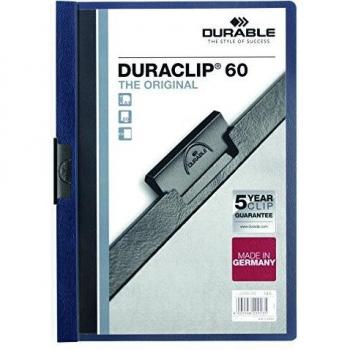 Durable 220928 Duraclip 60 - Carpeta para clasificar, 30 hojas A4, 25 unidades, color azul oscuro