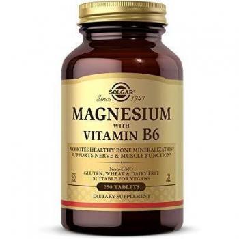 Solgar Magnesium with Vitamin B6 250 Tablets - High Absorption Formula