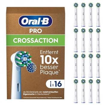 Recambios para Cepillo de Dientes Eléctrico Oral-B Pro CrossAction - Pack de 16 unidades