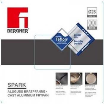 Bergner Spark - Sartén para freír, 28 x 6 cm