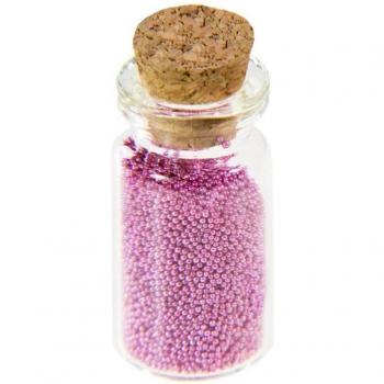 Accesorios para la creación de joyas - Frasco de bolitas de caviar irisadas, rose