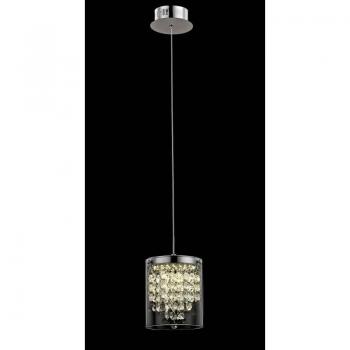 Lámpara colgante Florina Cromo de 1 bombilla, diámetro de 15 cm, cromada, diseño moderno y elegante