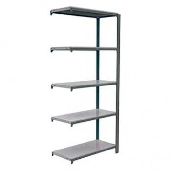 Estantería Oficina Auxiliar Metal Antracita/Galva 2100x900x400 mm, 5 Alturas, Estilo Industrial - Simon Rack Officlick