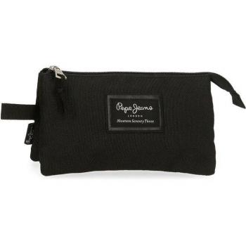 Estuche tres compartimentos Pepe Jeans Aris Evergreen Negro