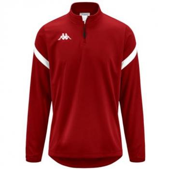 Sudadera Kappa Dolvole para Hombre XL Roja y Blanca
