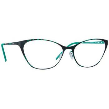 Italia Independent II 5215 IBR.036 Women’s Eyeglasses Blue Size 53 - Frame Only, Blue Light Block Available