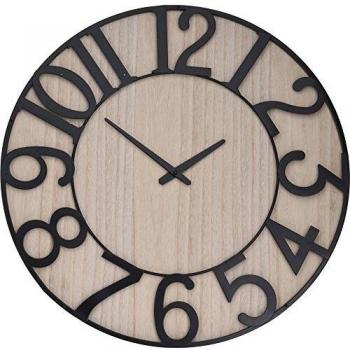 RELOJ PARED MADERA METAL 57X4 HZ1006810
