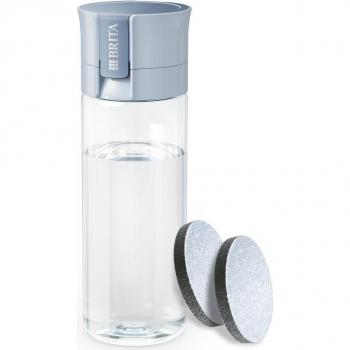 BRITA Botella filtrante de agua modelo VITAL Azul Claro (600 ml) con 2 filtros MicroDisc