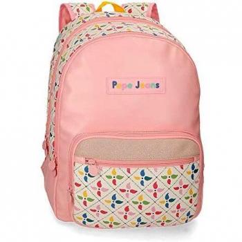 Pepe Jeans Tina Mochila doble Compartimento Multicolor 32x42x16 cms Piel Sintética 21.5L