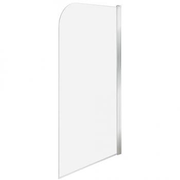 Mampara de ducha minimalista ajustable de vidrio templado transparente 140 x 70 cm plateada Lapan
