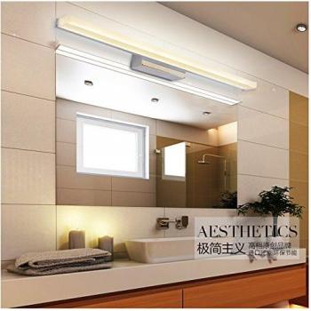 SJMM Más LED Luz de espejo de 0,4 m~1.5M AC90-260V Breve Cristal cosmética moderna lámpara de pared Iluminación de baño Waterproof,16W 120cm,blanco cálido
