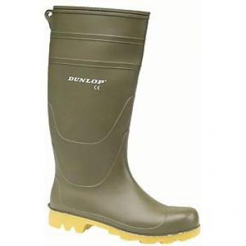 Dunlop Universal PVC Safety Wellington Boot - Green Size 7