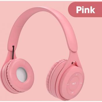 Auriculares Inalámbricos Hi-Fi Estéreo para Niños con Bluetooth, Audio Mp3, Tarjeta TF, Cancelación de Ruido y Micrófono para Niñas