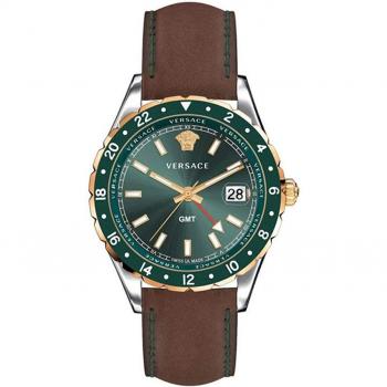 Versace GMT Hellenyium Men's Watch Green Gold