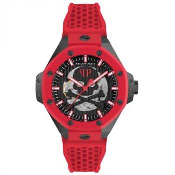 Philipp Plein Automatic Skeleton Watch Royal Red 46mm