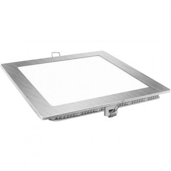 Downlight LED Cuadrado Plata Mate 18W 2700K Cálida