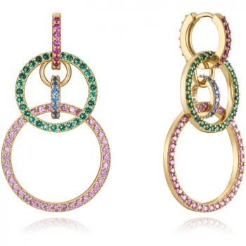 Pendientes Viceroy Elegant de Plata de Ley con Baño de Oro de Colores