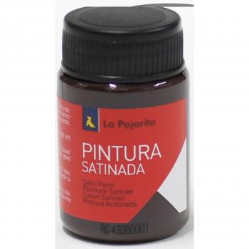 LA PAJARITA C/6 bote pintura satinada marrón base látex