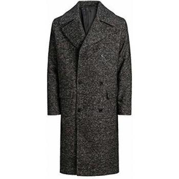 Jack & Jones Jprfalcon Herringbone Structure Wool Coat - Abrigo de lana para hombre gris L