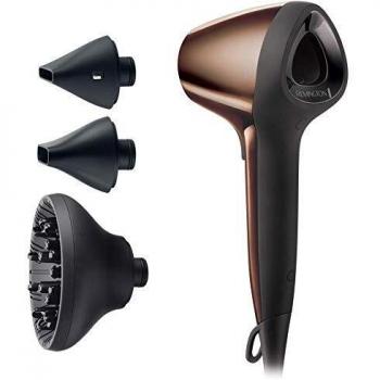 Remington Air 3D D7777 - Secador de Pelo, Secador Iónico, 2 Concentradores y Difusor, 1800 W, Bronce