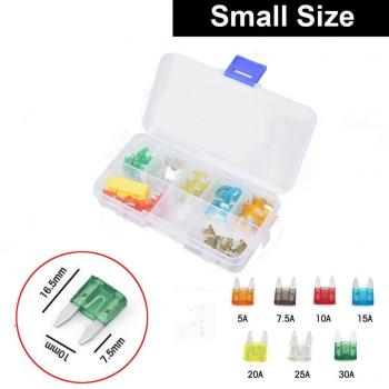 Auto Pequeño Tamaño Lámina Fusible 70pcs 5A 7.5A 10A 15A 20A 25A 30A Surtido Set para Coche Camión Motor ATM Caja, Add-A-Circuit Fusible Titular, APS ATT LOW PROFILE ATM LP FUSE TAP