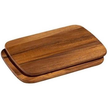 Set de 2 tablas de cortar cuadradas de madera de acacia 28 x 20 cm - Zassenhaus