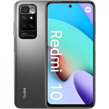 Xiaomi Redmi 10 - Smartphone 4+128 GB, 6,5 FHD+ 90 Hz DotDisplay, MediaTek Helio G88, 50MP cámara cuádruple con IA, 5000 mAh, Gris