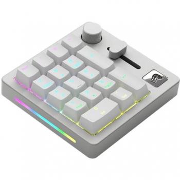 Teclado Numérico Mecánico Glorious GMMK Inalámbrico - Interruptores Fox - Blanco Hielo