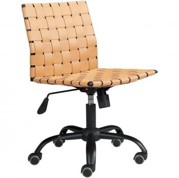 LO+DEMODA Nettia Armless - Silla de oficina, color naranja claro