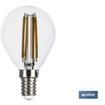 Bombilla LED Esférica Filamento E14 4W 470lm 2700K (Pack: 1)